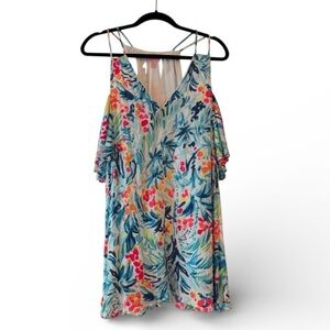 Lilly Pulitzer XS Cold Shoulder Floral Dress – Tropical‎ Print